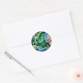 Sticker Rond Lanterne verte et panneau Flash (Enveloppe)