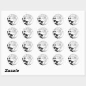 Sticker Rond Lanterne Verte - missile Runaway, noir et blanc (Feuille)