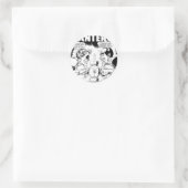 Sticker Rond Lanterne verte vs Sinestro, noir et blanc (Sac)