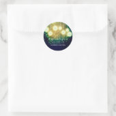 Sticker Rond lanternes mariages romantiques turquoise (Sac)