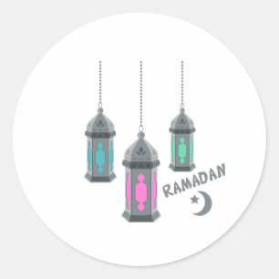Sticker Rond Lanternes Ramadan