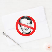 Sticker Rond L'Anti Glenn Youngkin A Traversé La Face (Enveloppe)