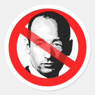 Sticker Rond L'Anti-Stephen Miller a traversé la face