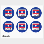 Sticker Rond Laos (Feuille)