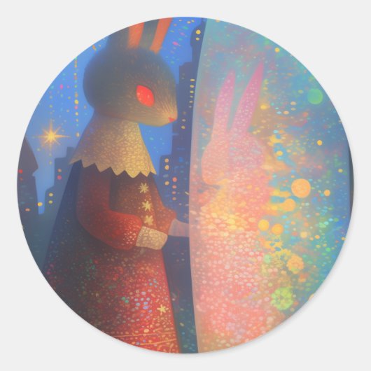 Sticker Rond Lapin (Devant)