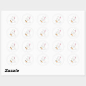 Sticker Rond Lapin (Feuille)