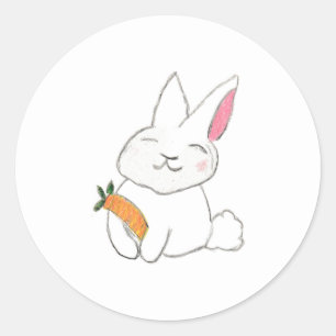 Sticker Rond Lapin