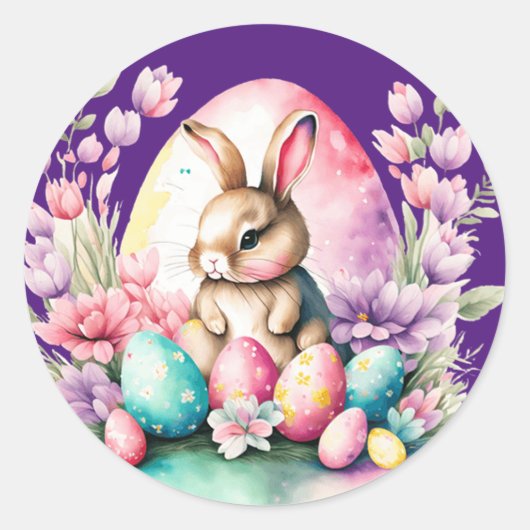 Sticker Rond Lapin (Devant)