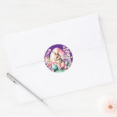 Sticker Rond Lapin (Enveloppe)