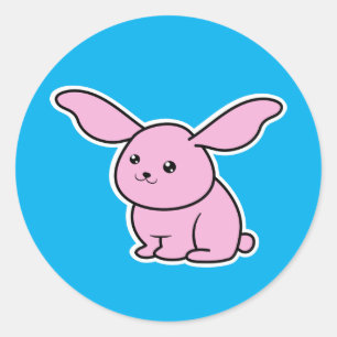 Sticker Rond Lapin