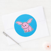 Sticker Rond Lapin (Enveloppe)