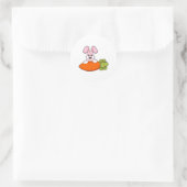 Sticker Rond Lapin avec carotte (Sac)