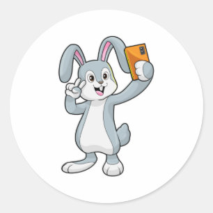 Sticker Rond Lapin avec mobile
