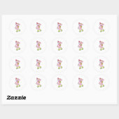 Sticker Rond Lapin avec roulettes (Feuille)