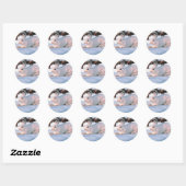 Sticker Rond Lapin blanc (Feuille)