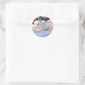 Sticker Rond Lapin blanc (Sac)