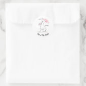 Sticker Rond Lapin blanc Sakura 2023 (Sac)