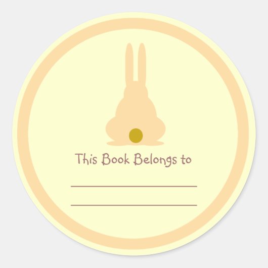 Sticker Rond Lapin Brown (Devant)