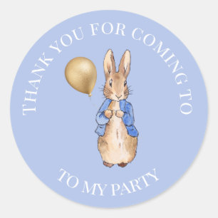 Sticker Rond Lapin classique Merci