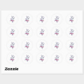 Sticker Rond Lapin comme Ballerina au Ballet (Feuille)