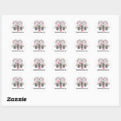Sticker Rond Lapin couture (Feuille)