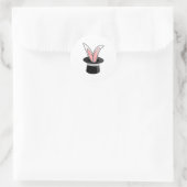 Sticker Rond Lapin dans une bande magique Casquette (Sac)