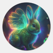 Sticker Rond Lapin de Clover (Devant)
