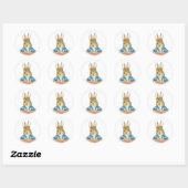 Sticker Rond Lapin de garenne (Feuille)