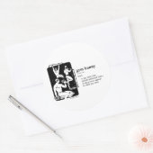 STICKER ROND LAPIN DE GYM (Enveloppe)