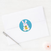 Sticker Rond Lapin de Pâques (Enveloppe)