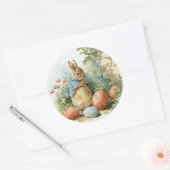 Sticker Rond Lapin de Pâques (Enveloppe)