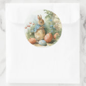 Sticker Rond Lapin de Pâques (Sac)