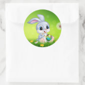 Sticker Rond Lapin de Pâques (Sac)