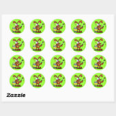 Sticker Rond Lapin de Pâques (Feuille)