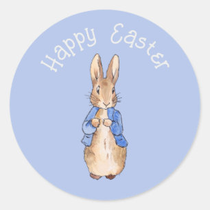 Sticker Rond lapin de Pâques classique
