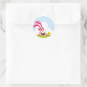 Sticker Rond Lapin de Pâques et poussin (Sac)