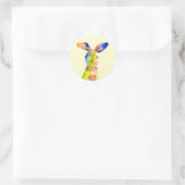 Sticker Rond Lapin de Pâques mignon (Sac)