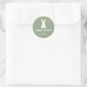 Sticker Rond Lapin de Pâques Mignon Pastel (Sac)