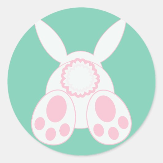 Sticker Rond Lapin Derrière (Devant)