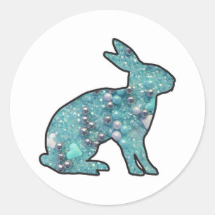 Sticker Rond Lapin doux