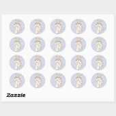 Sticker Rond Lapin du pays (Feuille)