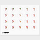 Sticker Rond Lapin en jouet (Feuille)