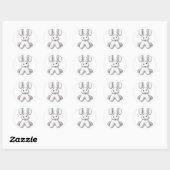 Sticker Rond Lapin farci de Lura 2 (Feuille)