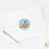 Sticker Rond Lapin Fusée de Pâques (Enveloppe)