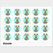 Sticker Rond Lapin Hip hop (Feuille)