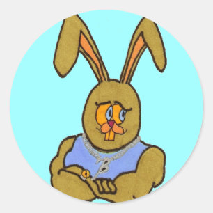 Sticker Rond Lapin Hip hop