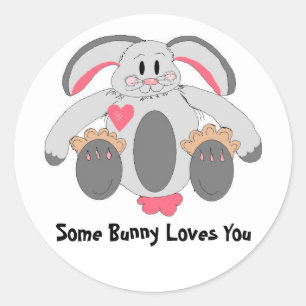 Sticker Rond Lapin lapin piqué