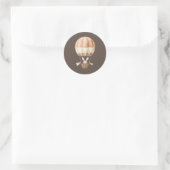 Sticker Rond Lapin mignon dans un ballon (Sac)