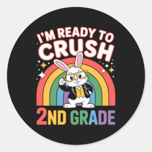 Sticker Rond Lapin qui fait dabber en 2e année de maternelle, p