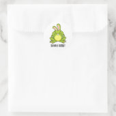 Sticker Rond Lapin Ribbit Funny Lapin Frog Pun (Sac)